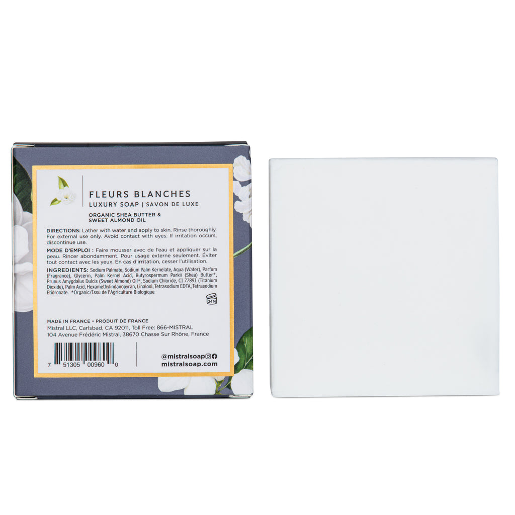 Luxe Square Bar Soap Fleurs Blanches