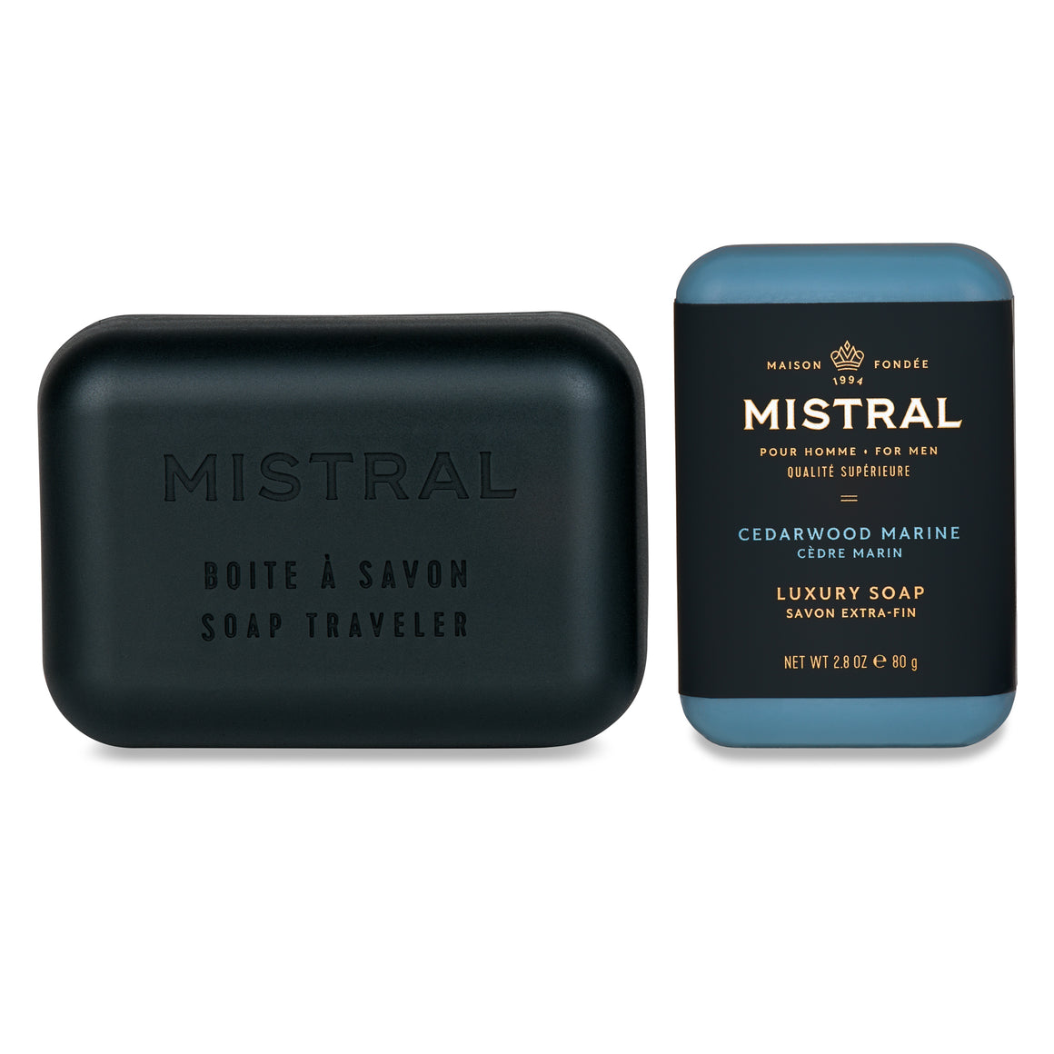 Cedarwood Marine Travel Bar Soap and Travel Case