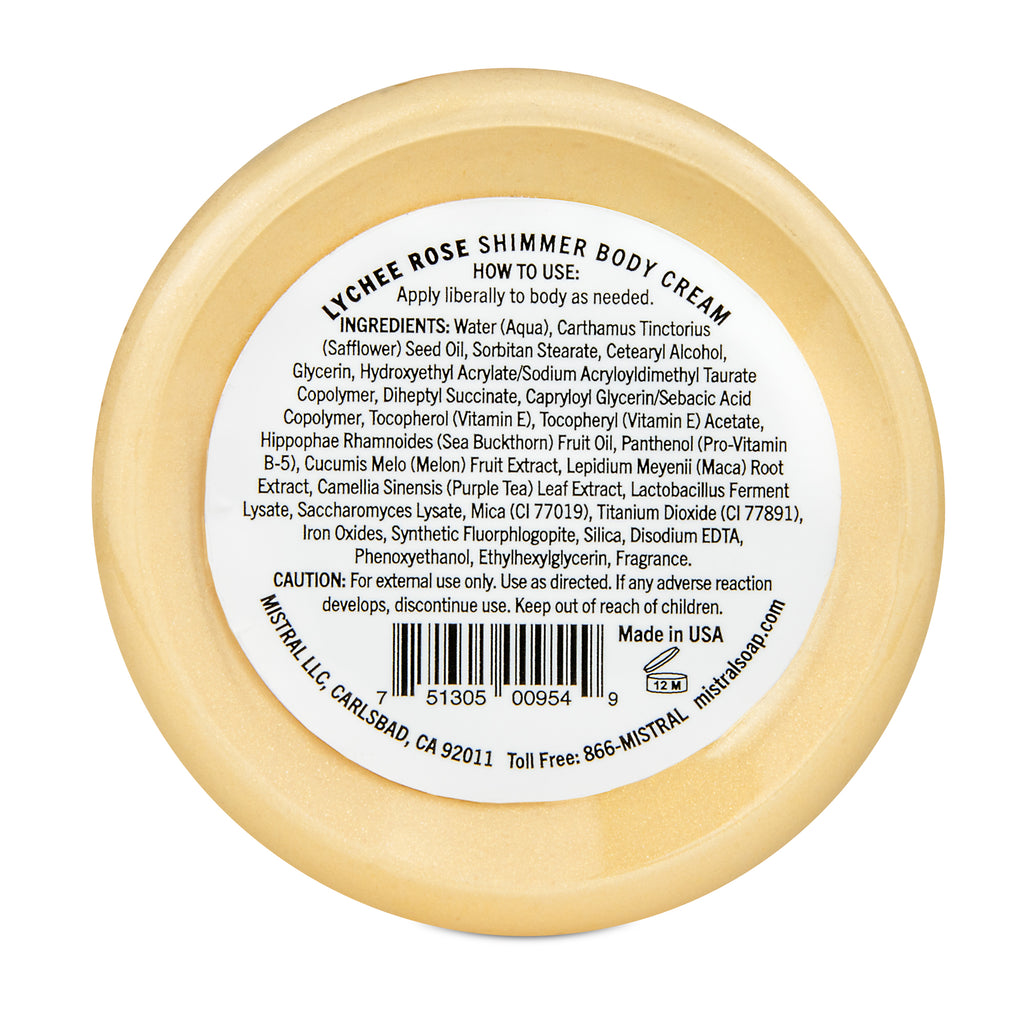 Luxe Shimmer Body Cream Lychee Rose