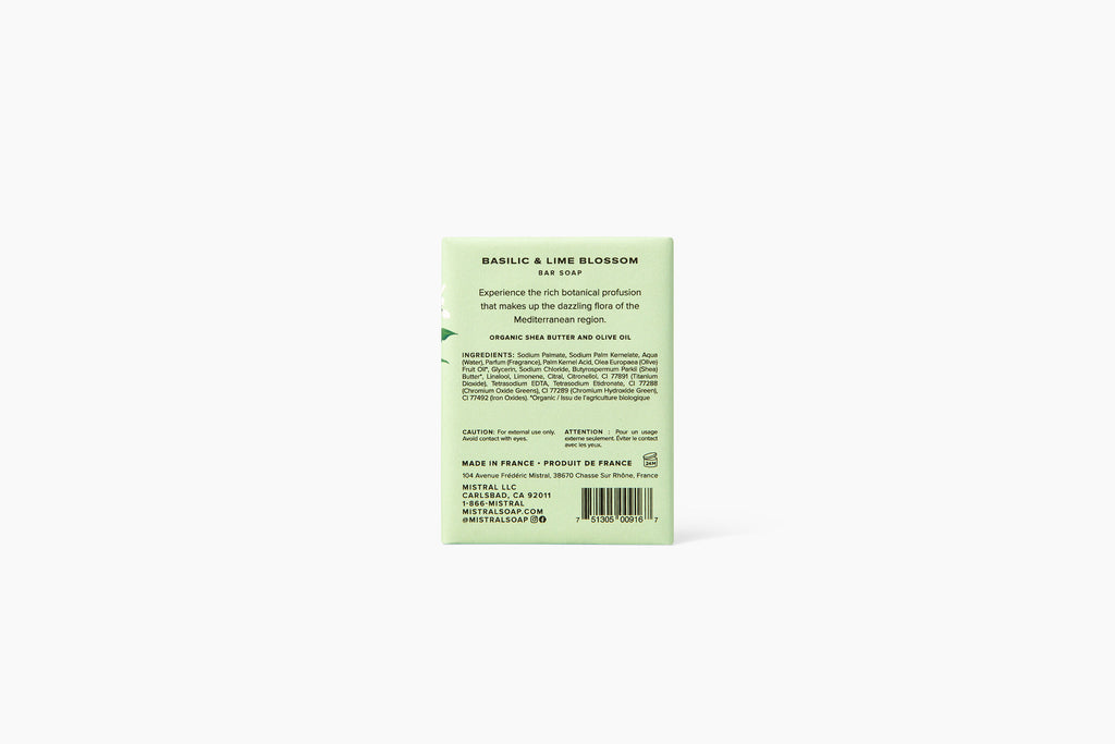 Basilic & Lime Blossom Bar Soap